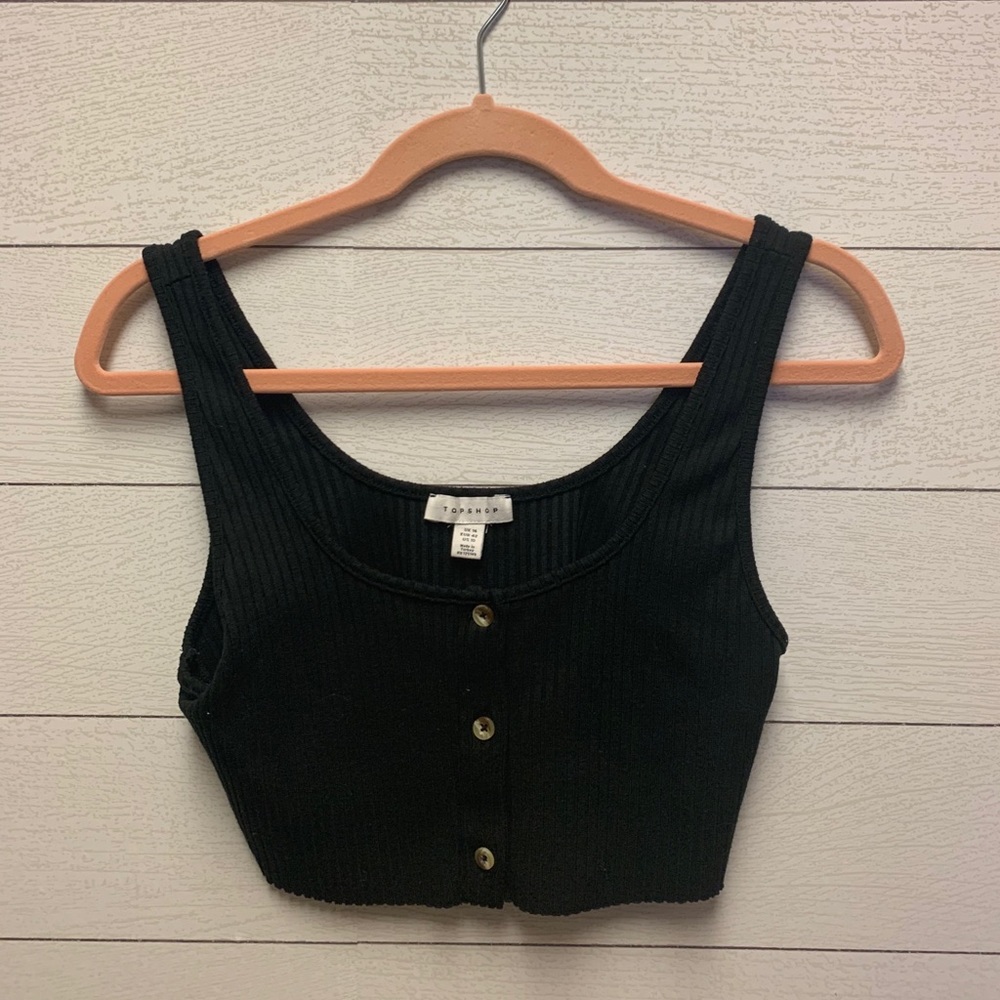 BLACK CROP TANK